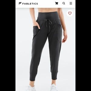 NWT Grey Fabletics Sleek Knit Drawstring Pant